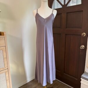 All Saints Slip Dress Maxi Satin | Lilac Purple | Size 6